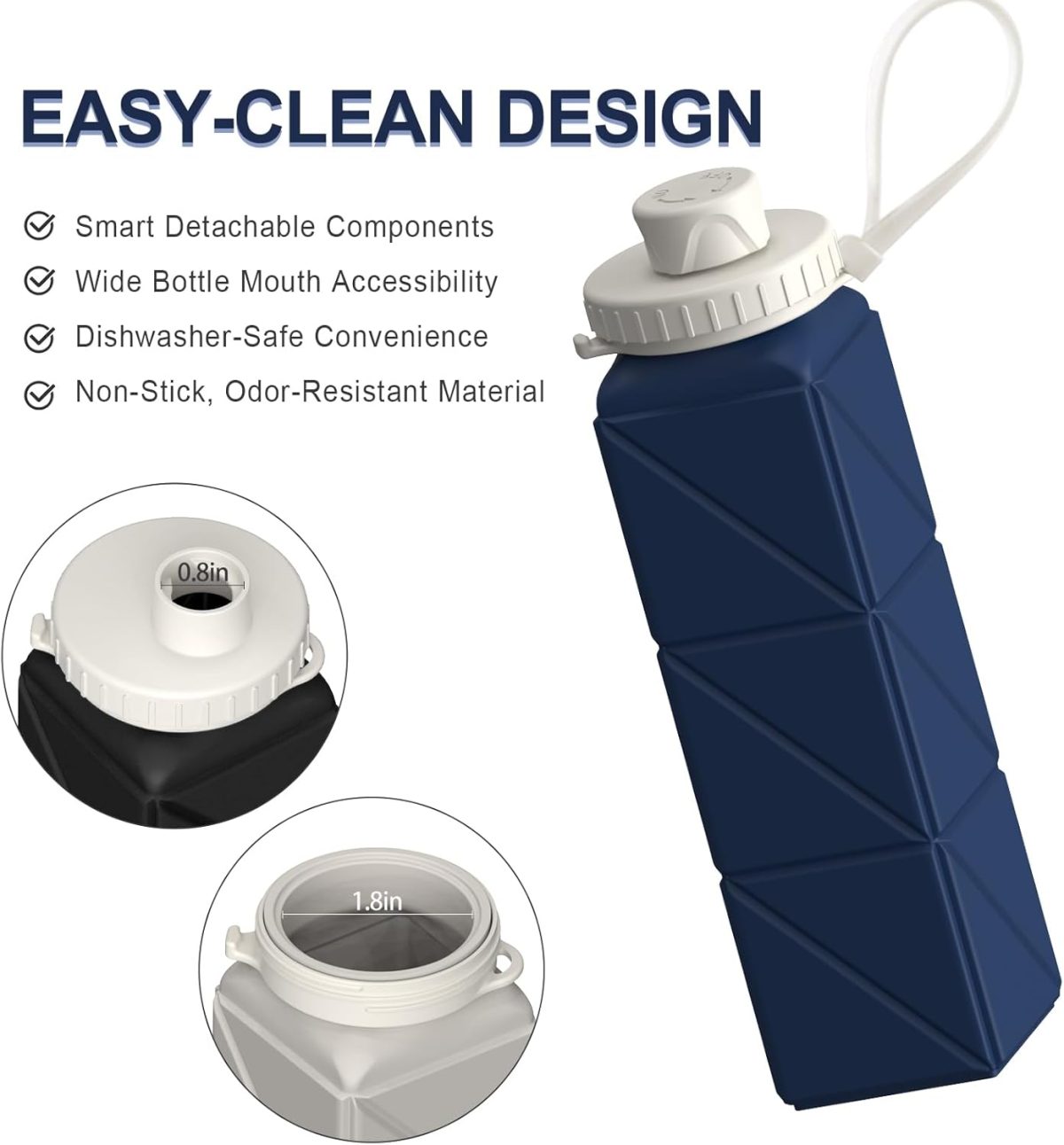 Collapsible Silicone Water Bottle 610ml