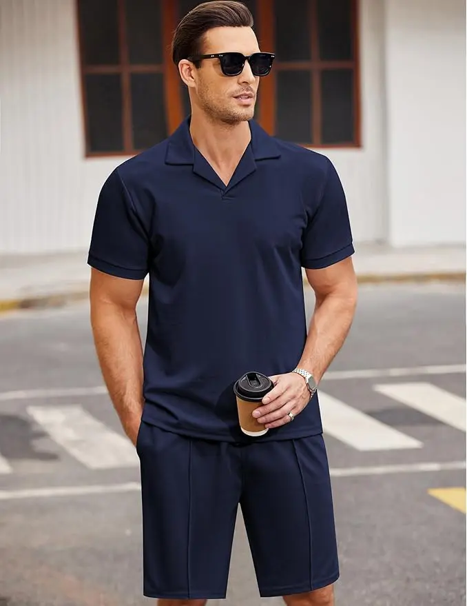 Men’s 2 Piece Polo and Shorts Set