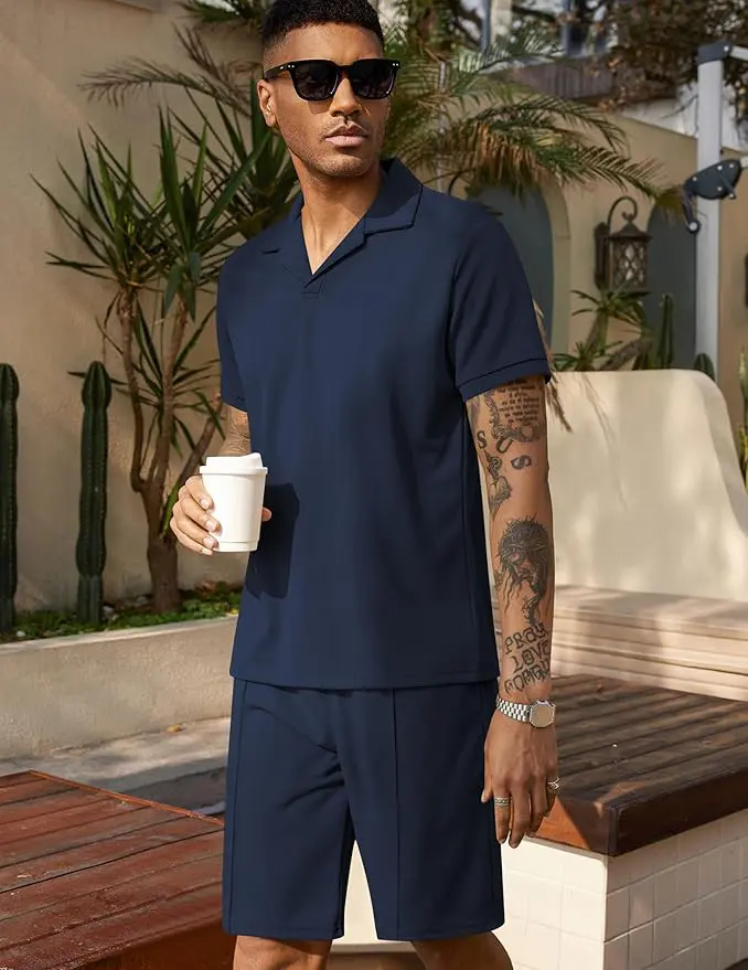 Men’s 2 Piece Polo and Shorts Set