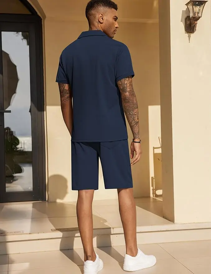 Men’s 2 Piece Polo and Shorts Set