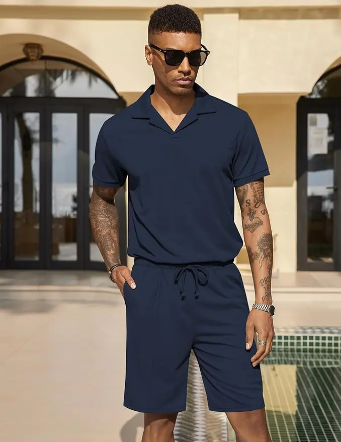 Men’s 2 Piece Polo and Shorts Set