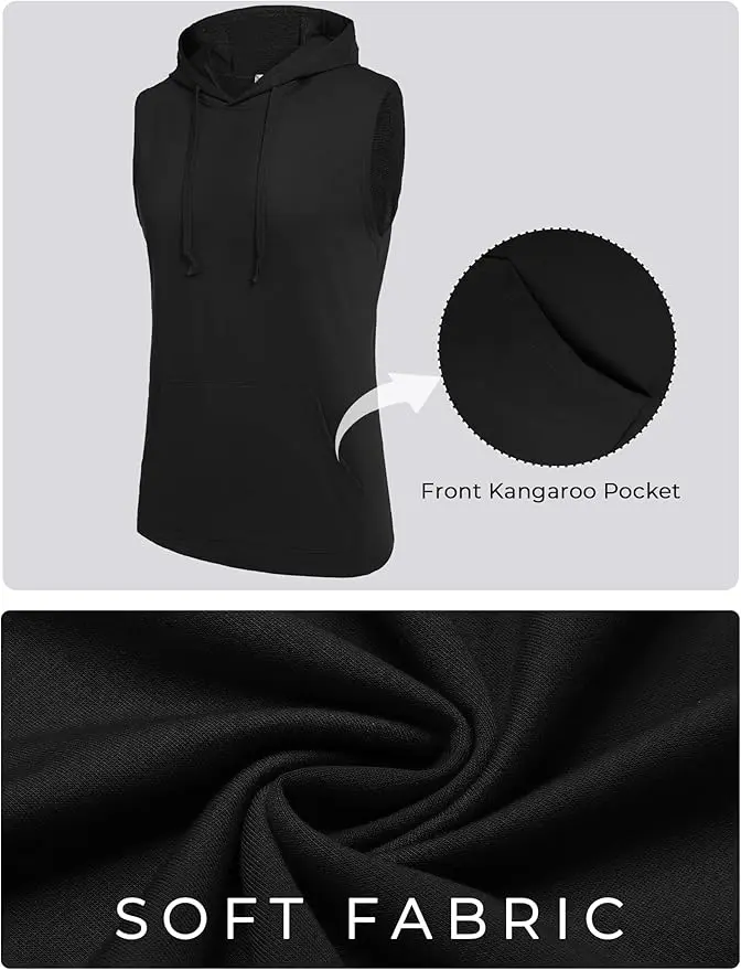 Men’s Sleeveless Hoodie Workout Set